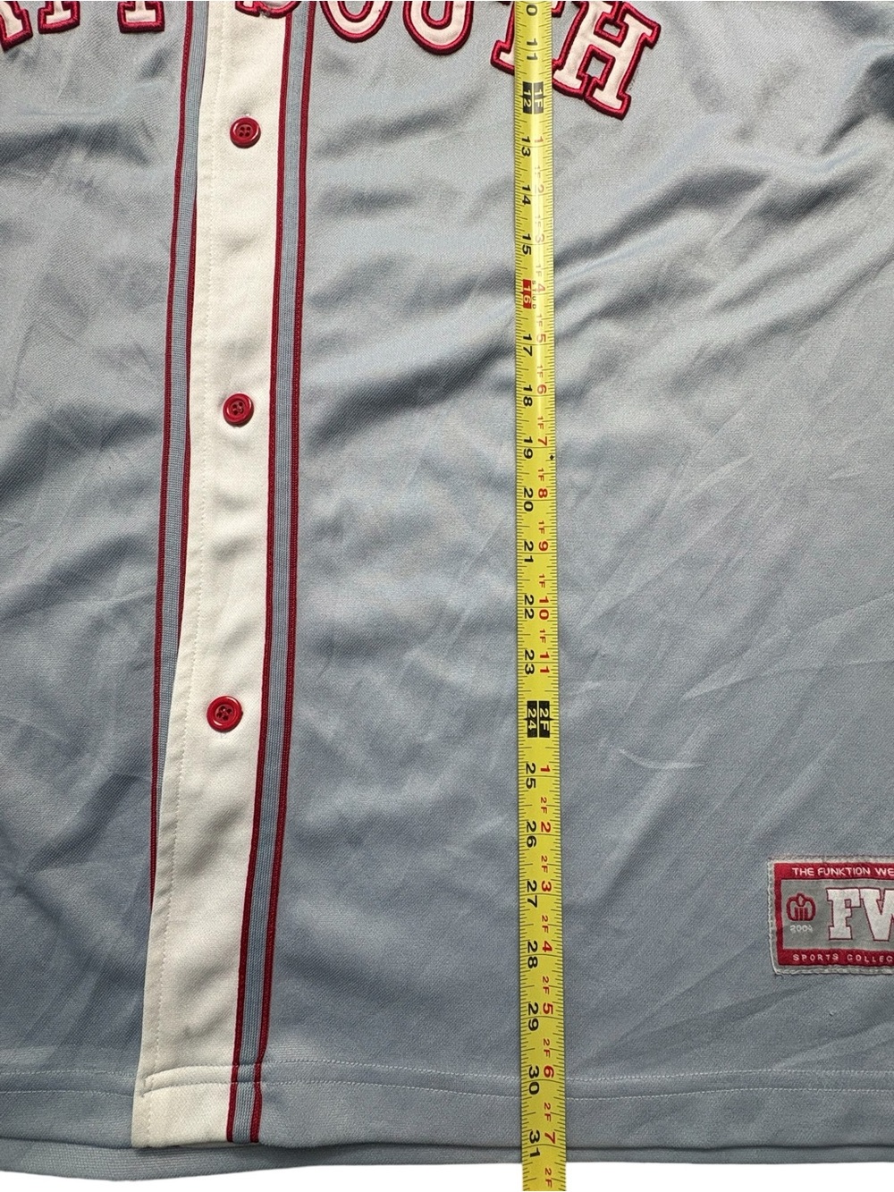 Vintage Y2K GIGO The Funktion Wear Dirty South Baseball Jersey Blue Red 2XL - Picture 12 of 12